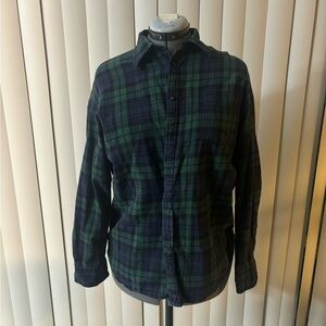 Polo Ralph Lauren Men's Green and Blue Plaid Shirt